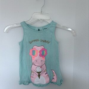 3/$10 - Carter's Mint Green Dino Tank Top